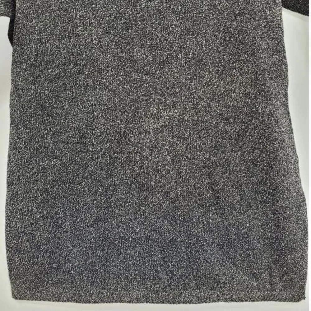 Helen HSU N.Y. Vintage Gray Speckled Knit Button Cowl Neck‎ Lagenlook Sweater